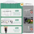 10x20 Heavy Duty Pop Up Canopy Tent with 6 Sidewalls, White in White, alternate view 4