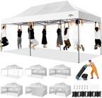 10x20 Heavy Duty Pop Up Canopy Tent with Sidewalls, Easy Up Canopy