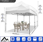 10x20 Heavy Duty Pop Up Canopy Tent with Sidewalls, Easy Up Canopy, alternate view 3