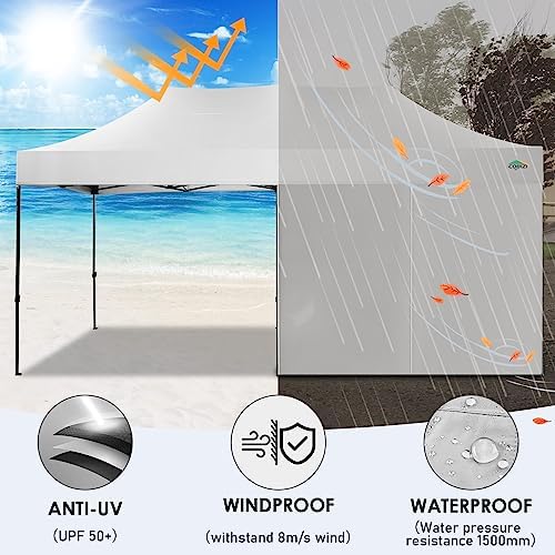 10x20 Heavy Duty Pop Up Canopy Tent with Sidewalls, Easy Up Canopy, alternate view 6
