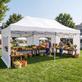 10x20 Heavy Duty Pop up Canopy Tent with Sidewalls White