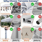 10x20 Heavy Duty Pop up Canopy Tent with Sidewalls White, alternate view 6