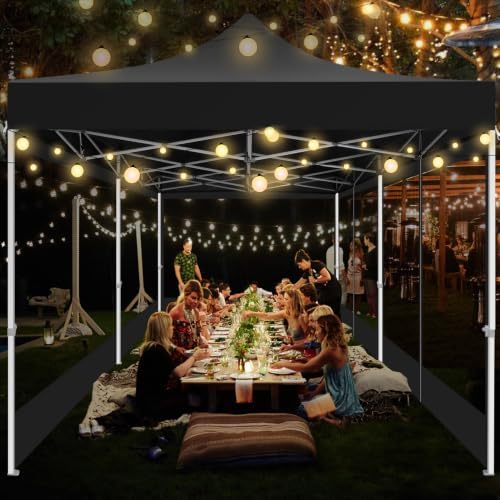 10x20 Heavy Duty Pop up Canopy with 6 Sidewalls, Canopy Tent with Mosquito Netting, Easy up Screen Party Tent, alternate view