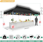 10x20 Heavy Duty Pop up Canopy with 6 Sidewalls, Canopy Tent with Mosquito Netting, Easy up Screen Party Tent, alternate view