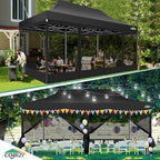 10x20 Heavy Duty Pop up Canopy with 6 Sidewalls, Canopy Tent with Mosquito Netting, Easy up Screen Party Tent, alternate view