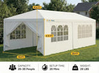 10x20 Party Tent Outdoor Canopy Tents for Parties, alternate view 2