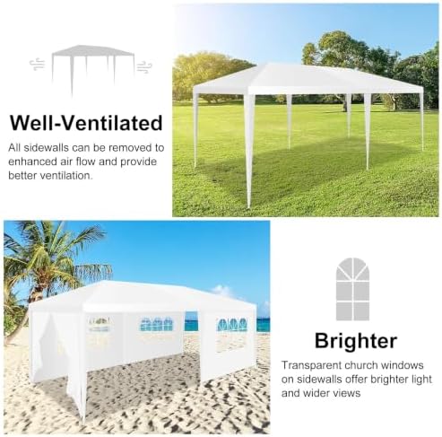 10x20 Party Tent Outdoor Canopy Tents for Parties, alternate view 4
