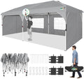 10x20 Pop Up Canopy: Canopy Tent with Patented Center-Lock Tech | Quick-Setup, UV-Reflective & Detachable Walls