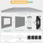 10x20 Pop Up Canopy: Canopy Tent with Patented Center-Lock Tech | Quick-Setup, UV-Reflective & Detachable Walls, alternate