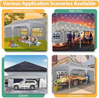 10x20 Pop Up Canopy: Canopy Tent with Patented Center-Lock Tech | Quick-Setup, UV-Reflective & Detachable Walls, alternate