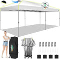 10x20 Pop Up Canopy Tent, Commercial Instant Tent for Wedding, Parties with 3 Adjustable Height, Outdoor Ez Up