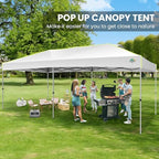10x20 Pop Up Canopy Tent, Commercial Instant Tent for Wedding, Parties with 3 Adjustable Height, Outdoor Ez Up, alternate