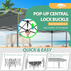 10x20 Pop Up Canopy Tent Ez Up Commercial Outdoor Canopy Wedding Party Tents with Center Lock Instant Folding, alternate view