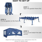 10x20 Pop up Canopy Tent for Parties Protable Canopy Tent with 6 Sidewalls Waterproof Commercial Instant Shelter, alternate
