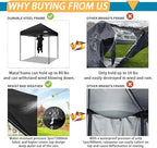 10x20 Pop Up Canopy Tent, Heavy Duty Canopy(Black Gray No Sidewalls), alternate view 3