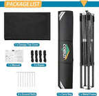 10x20 Pop Up Canopy Tent, Heavy Duty Canopy(Black Gray No Sidewalls), alternate view 6