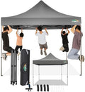 10x20 Pop Up Canopy Tent, Heavy Duty Canopy(Gray White No Sidewall)