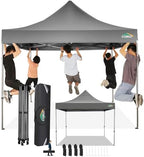 10x20 Pop Up Canopy Tent, Heavy Duty Canopy(Gray White No Sidewall)