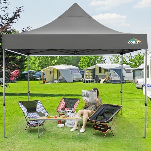 10x20 Pop Up Canopy Tent, Heavy Duty Canopy(Gray White No Sidewall), alternate view 2