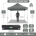 10x20 Pop Up Canopy Tent, Heavy Duty Canopy(Gray White No Sidewall), alternate view 5