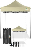 10x20 Pop Up Canopy Tent, Heavy Duty Canopy(Khaki White No Sidewalls)