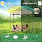 10x20 Pop Up Canopy Tent, Heavy Duty Canopy(Khaki White No Sidewalls), alternate view 6