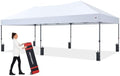 10x20 Pop Up Canopy Tent, Heavy Duty Weather Protection, White in White