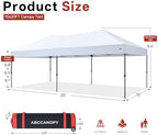 10x20 Pop Up Canopy Tent, Heavy Duty Weather Protection, White in White, alternate view 3