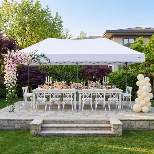 10x20 Pop Up Canopy Tent, Heavy Duty Weather Protection, White in White, alternate view 6