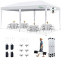 10x20 Pop Up Canopy Tent One Push Easy Setup Outdoor Party, White in White