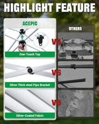 10x20 Pop Up Canopy Tent One Push Easy Setup Outdoor Party, White in White, alternate view 3