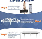 10x20 Pop up Canopy Tent Outdoor Gazebo Carpas para Fiestas White, alternate view 4