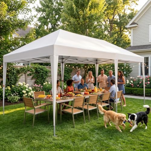 10x20 Pop up Canopy Tent Outdoor Gazebo Carpas para Fiestas White, alternate view 6