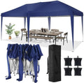 10x20 Pop Up Canopy Tent Party Tents for Parties Weddings Backyard Waterproof Outdoor Commercial Instant Canopy