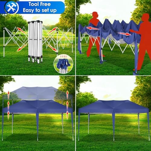 10x20 Pop Up Canopy Tent Party Tents for Parties Weddings Backyard Waterproof Outdoor Commercial Instant Canopy, alternate