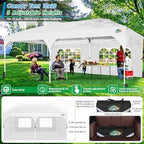 10x20 Pop up Canopy Tent with 4 Sidewalls Outdoor Canopy Tent for Party with Push Center Lock & Air Vent, alternate view 4