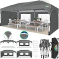 10x20 Pop up Canopy Tent with 4 Sidewalls Outdoor Canopy Tent for Party with Push Center Lock & Air Vent