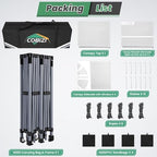 10x20 Pop Up Canopy Tent with 6 Removable Sidewalls, Outdoor, White in White, alternate view 6