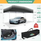 10x20 Pop Up Canopy Tent with 6 Removable Sidewalls, Waterproof & UV 50+ Easy Up Canopy, Commercial Gazebo with, alternate