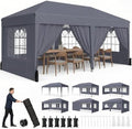 10x20 Pop up Canopy Tent with 6 Sidewalls, Outdoor Canopy with Windows & Roller Bag, Party Tent for Commercial