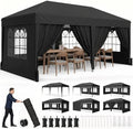 10x20 Pop up Canopy Tent with 6 Sidewalls, Outdoor Canopy with Windows & Roller Bag, Party Tent for Commercial