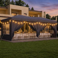 10x20 Pop Up Canopy Tent with LED Light, Party Tent, Navy Blue in Navy Blue