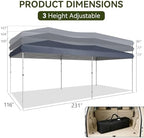 10x20 Pop Up Canopy Tent with LED Light, Party Tent, Navy Blue in Navy Blue, alternate view 2