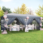 10x20 Pop Up Canopy Tent with LED Light, Party Tent, Navy Blue in Navy Blue, alternate view 3