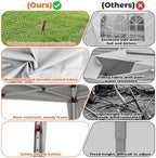 10x20 Pop up Canopy Tent with Sidewalls & Mesh Window White, alternate view 5