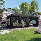 10x20 Pop Up Canopy Tent with Sidewalls, One-Push Instant Setup Waterproof Outdoor Canopy, 3 Adjustable Height, alternate