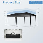 10x20 Pop Up Canopy Tent with Sidewalls, One-Push Instant Setup Waterproof Outdoor Canopy, 3 Adjustable Height, alternate