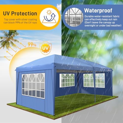 10x20 Pop Up Canopy Tent with Sidewalls, Outdoor Gazebo Canopy Tent, Patio Event Tents Outdoor Event Shelter for, alternate