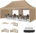 10x20 Pop Up Canopy Tent with Sidewalls, Waterproof Commercial Outdoor Instant Gazebo UV Protection 50+ Event