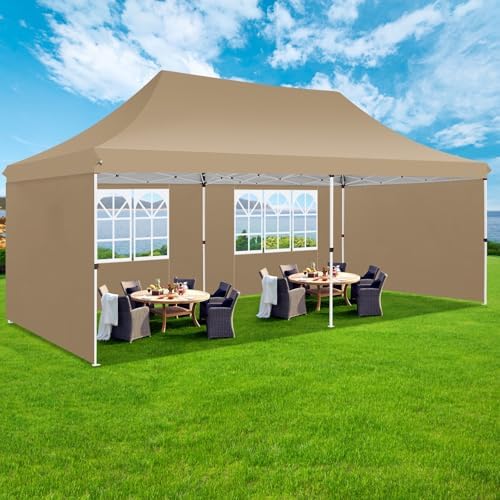 10x20 Pop Up Canopy Tent with Sidewalls, Waterproof Commercial Outdoor Instant Gazebo UV Protection 50+ Event, alternate view